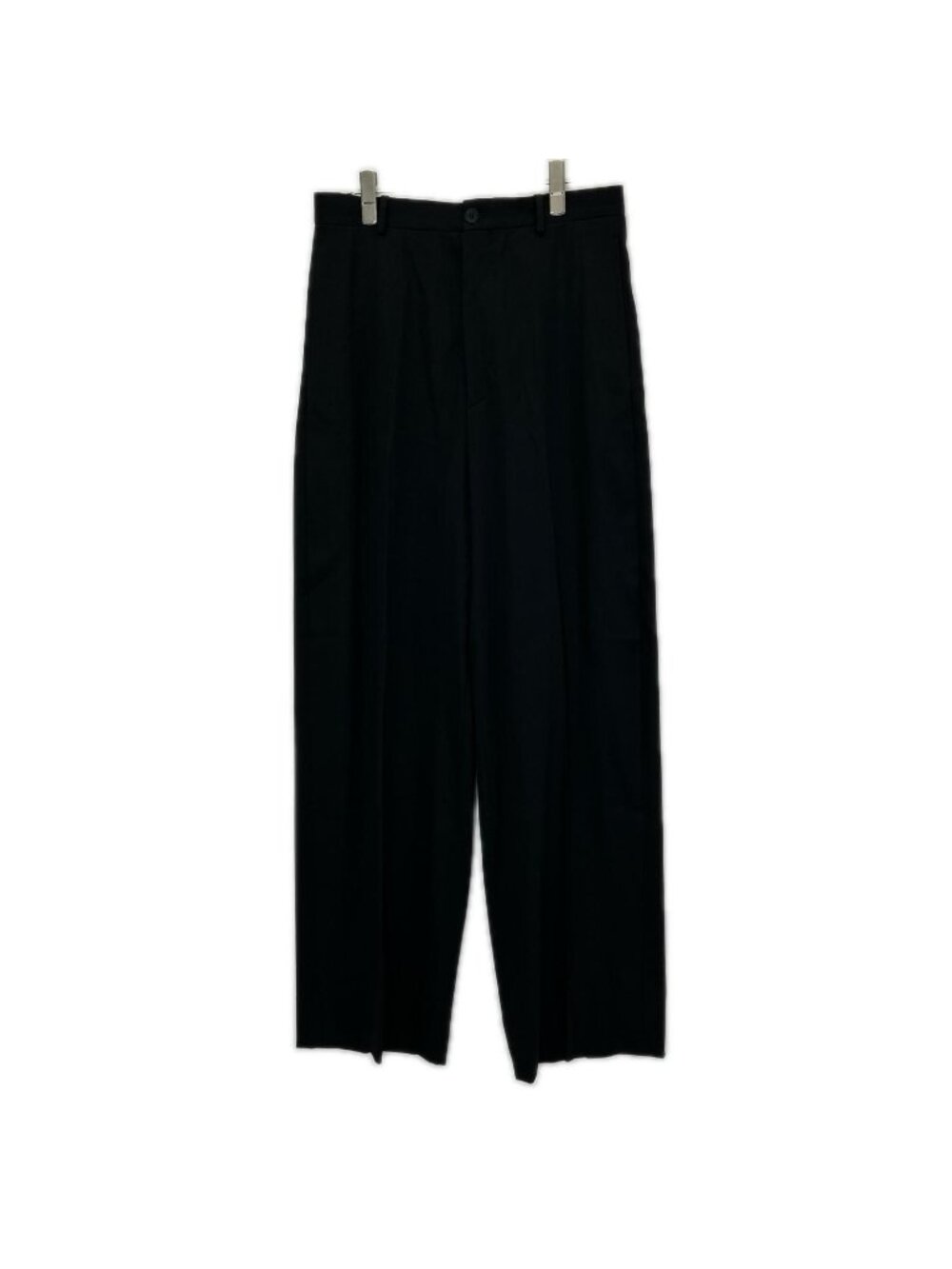 Balenciaga Black Center Crease Wide Pants 44
